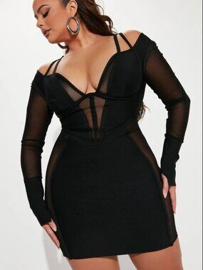 Fashion Nova Tequila Nights Bandage Mini Dress - 1X